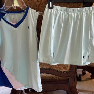 Lovely Mint Green Under Armour Tank and Skort Small